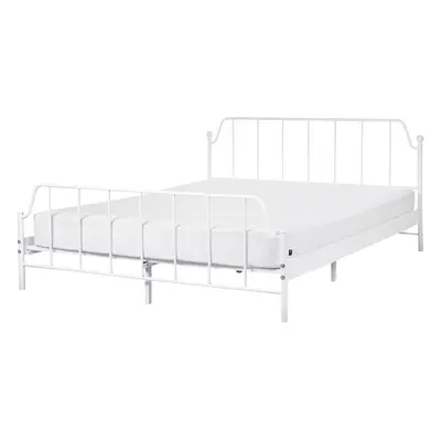 Bed MAURESSAC x cm (EU King Size) Metal White