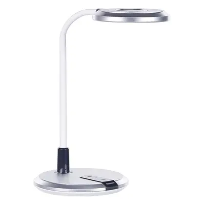 LED Desk Lamp COLUMBA Adjustable Metal White-Silver