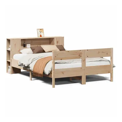 vidaXL Bookcase Bed without Mattress Bed 135x190 cm Double Solid Wood Pine