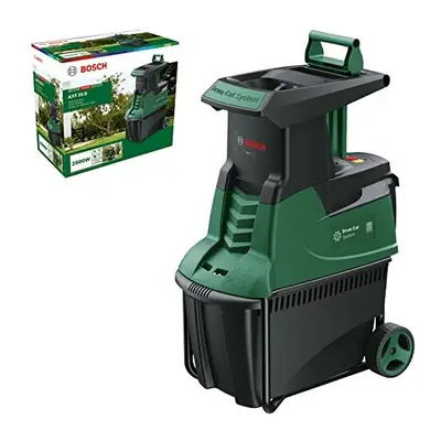 Bosch Quiet Garden Shredder AXT D (2500 W; Suitable for Tough wood and Thorny Shrubs; Integrated