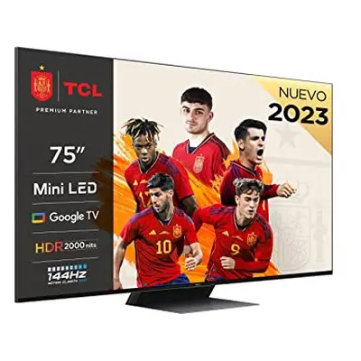 TCL 75C845K inch QLED 4K Smart TV - Black