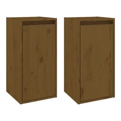 (honey brown, 2) vidaXL Wall Cabinet Hanging Storage Cabinet Wall Cupboard Solid Wood Pine