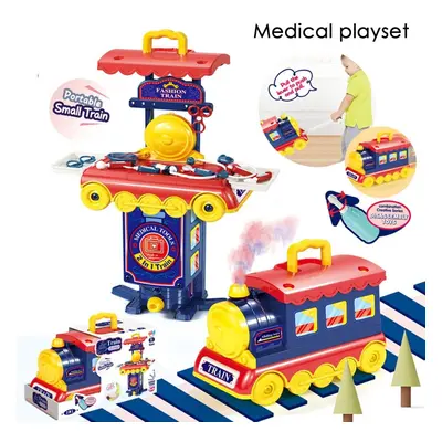 (Medical playset) IN Multi-style Kitchen Cooking Play and Portable Small Train Learning Set Toys