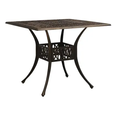 vidaXL Garden Table Bronze Cast Aluminium Outdoor Patio Dining Dinner Desk