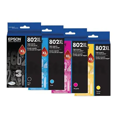 GENUINE Original Epson 802XL Colours Value Pack High Capacity Ink Cartridge