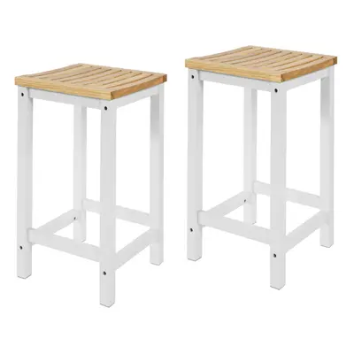 SoBuyÂ® FST29-WNx2, Set of Kitchen Breakfast Bar Stool Bathroom Stool