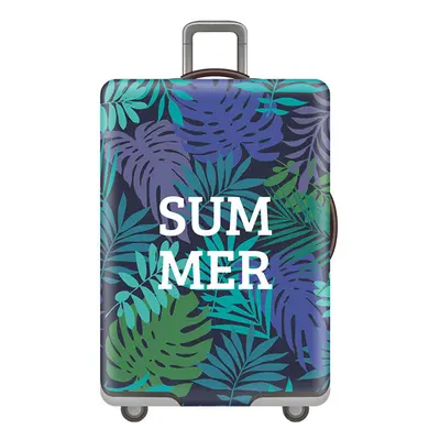 (Blue, M) Inch Summer Hot Elastic Dustproof Travel Luggage Cover Suitcase Protective Sleeve