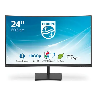 Philips E Line 241E1SC/00 LED display 59.9 cm (23.6") x pixels Full HD Black