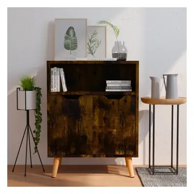 vidaXL Sideboard Smoked Oak Engineered Wood Cupboard Storage Side Cabinet