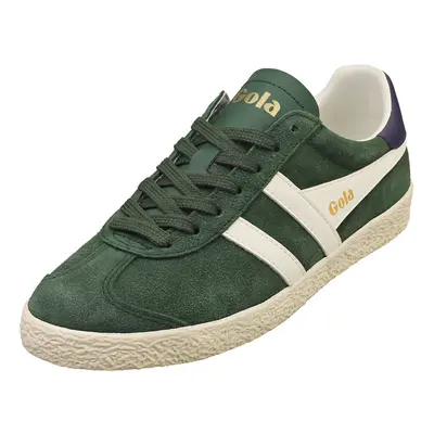 (5) Gola Medallist Womens Casual Trainers in Green Off White