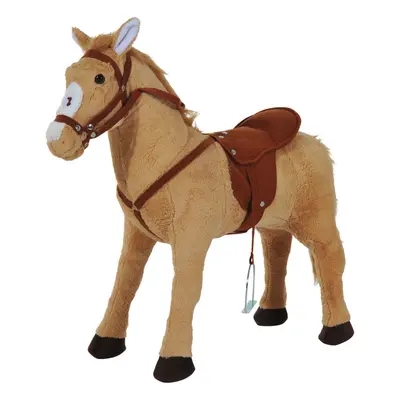 HOMCOM Children Standing Horse Plush Soft Ride On Toy Pony Kids Cuddly Game Play