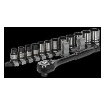 Socket Set 13pc 3/8"Sq Drive Total Drive® Metric - Black Series