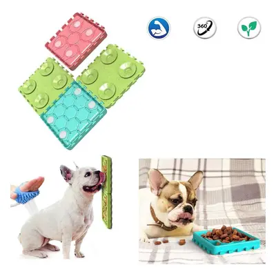 (2) 4PCS Pet Bowls Combination Dog Licking Tray Dog Anti-sucking Funny Bowl Pet Slow Food Intera