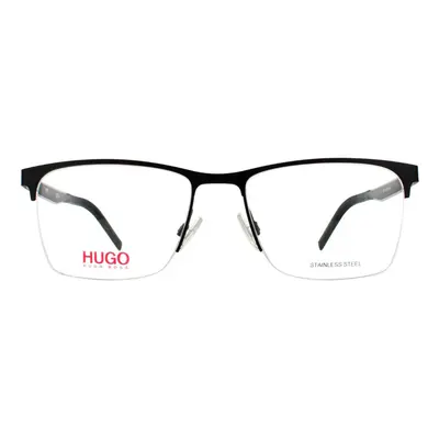 Hugo by Hugo Boss Glasses Frames HG RZZ Matte Black Dark Ruthenium Men