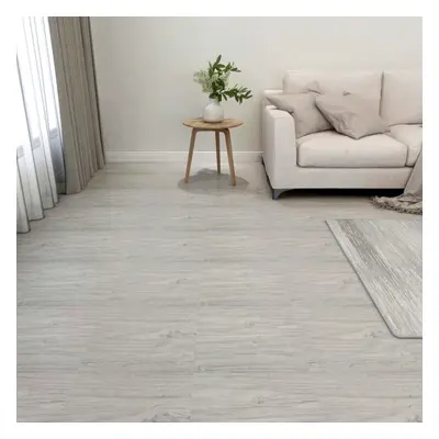 vidaXL 55x Self-adhesive Flooring Planks PVC 5.11 mÂ² Light Grey Home Floor Tile