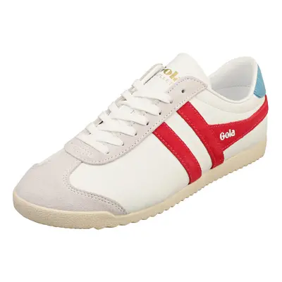 (3) Gola Bullet Pure Womens Casual Trainers in White Rasberry