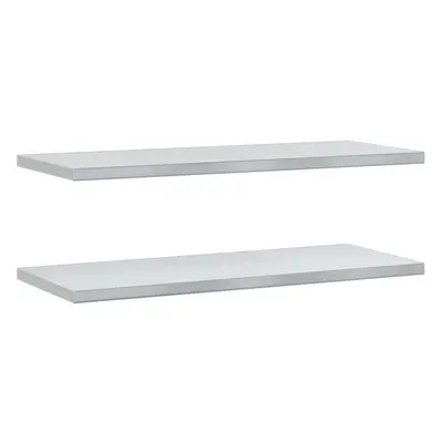 (silver, x x cm) vidaXL Wall Shelves Floating Shelf Wall Storage Shelf pcs Stainless Steel