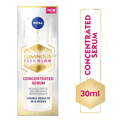 NIVEA LUMINOUS EVEN GLOW Anti Dark Spot Concentrated Face Serum, Spotless Even Skin, Hydrating H