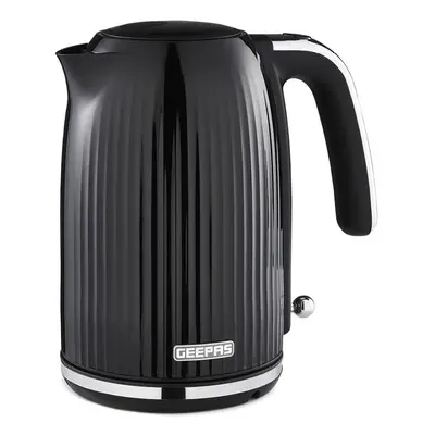 (Black) GEEPAS 1.7L Electric Kettle 3000W Rapid Boil