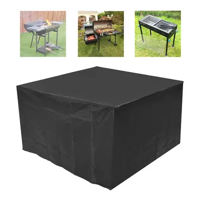 (L) Size Black Waterproof BBQ Cover Outdoor Rain UV Proof Canopy Dust Protector BBQ Mat Accessor