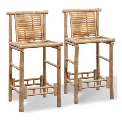 2 Bamboo Bar Stools