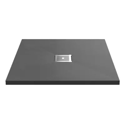 800mm Premium Slimline Square Shower Tray - Slate Grey