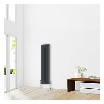 (1500 x 380mm-2 Column) NRG Traditional Anthracite Cast Iron Style Radiator