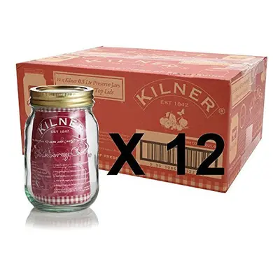 Set of Kilner 0.5L Screw Top Preserve Preserving Jam Pickle Glass Storage Jar