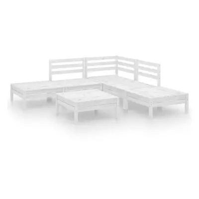 vidaXL Garden Lounge Set Outdoor Sofa Set Couch Piece Solid Pinewood White