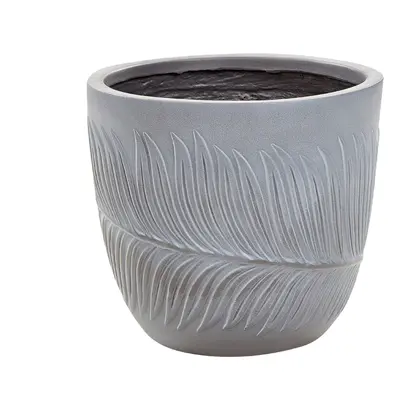 Flower Pot Fibre Clay x x cm Grey FTERO