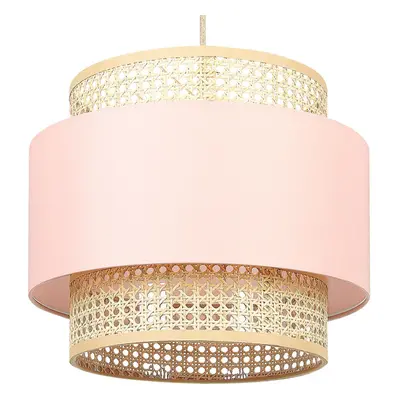 Pendant Lamp YUMURI Rattan Peach Pink