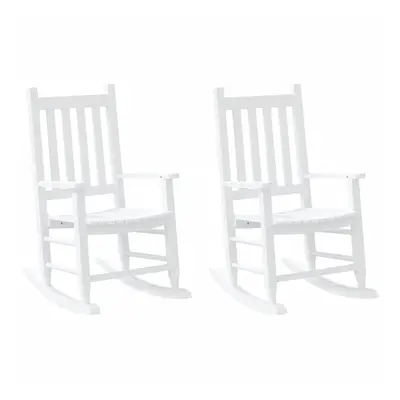 (white, pcs) vidaXL Rocking Chairs for Children Outdoor Rocker Chair Solid Wood Poplar