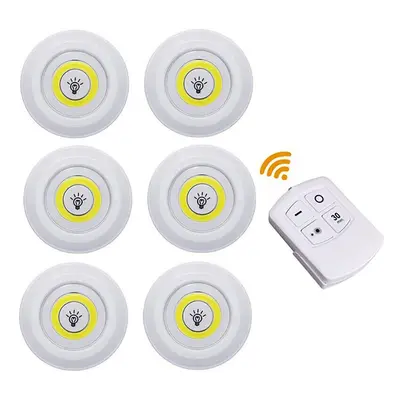 (Warm White, controller lamp) Wall Lamp Dimmable LED Under Cabinet Light COB Puck Lights Closets