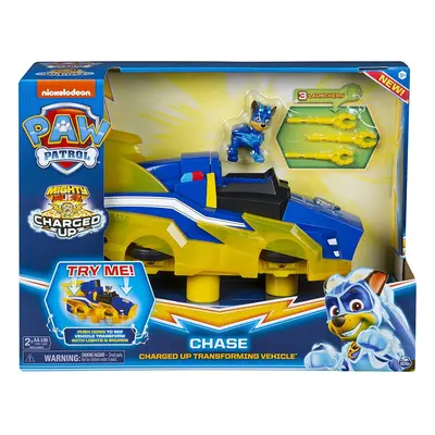 PAW PATROL, Mighty Pups Charged Up Chase Transforming Deluxe Vehicle with Lights and Sounds