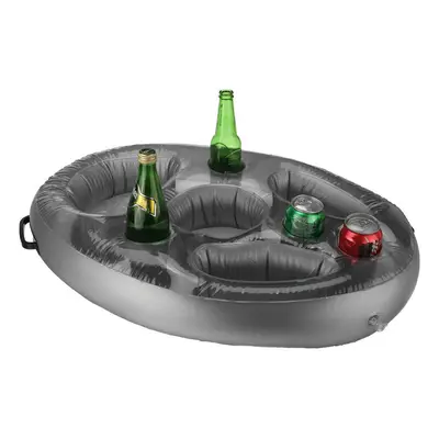 (Floating Drink Holder) Floating Drink Holder Swimming Pool Table Tray Holes Reusable Inflatable