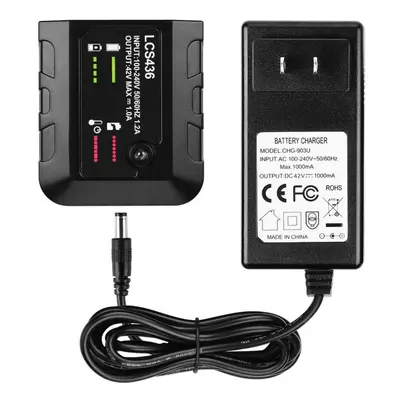 (EU Plug) 40V Tool Battery Charger for Black&Decker 40V Li-ion Replacement Battery LBXR36 LBX204