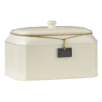 Slate Tag Bread Crock - Cream