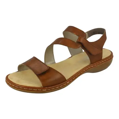 (UK 3.5, Brown) Ladies Rieker Stylish Strappy Sandals 659C7