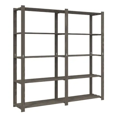 (grey, x x cm) vidaXL Storage Rack Storage Units Shelf Industrial Shelving Solid Pinewood