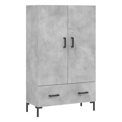 (concrete grey) vidaXL Highboard Sideboard Storage Cabinet Side Cabinet Black Engineered Wood