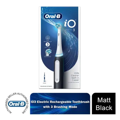 (Matt Black) Oral-B iO3 Electric Rechargeable Toothbrush