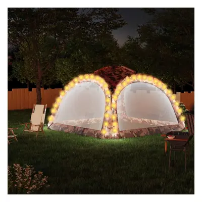 vidaXL Party Tent with LED and Sidewalls 3.6x3.6x2.3 m Camouflage