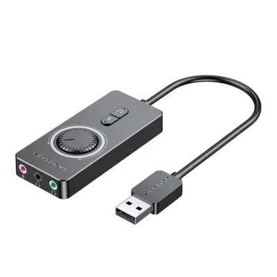 (0.5M) USB External Sound Card to 3.5mm Audio Adapter to Earphone Microphone 0.15m0.5m1m