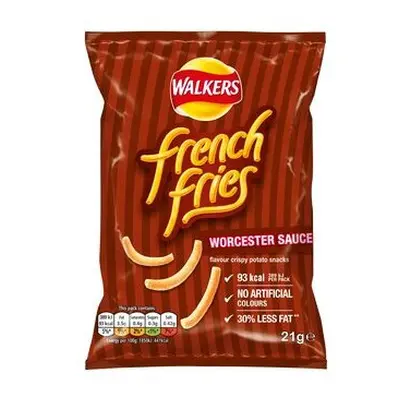 Walkers French Fries Worcester Sauce 21g x Bags