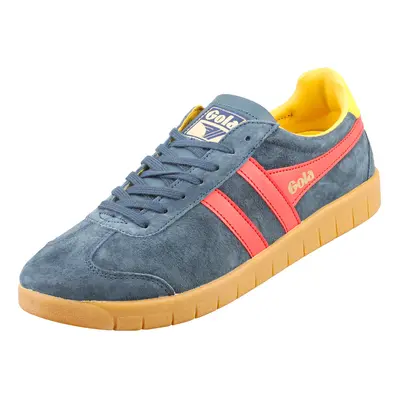 (8) Gola Hurricane Mens Casual Trainers in Navy Sun Red