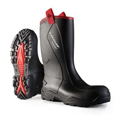 (7 (Adults')) Dunlop C76204306 Purofort + Rugged Full Safety Wellington Black Size