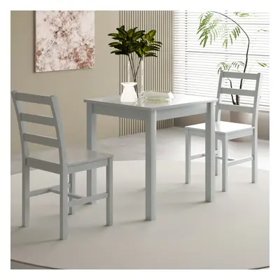 (All Grey, Small Table With Chairs) Wooden Dining Set Available in Sizes and Colours With Or Cha