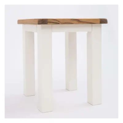 Off White Stool Side End Lamo Table Bedroom Living Room Furniture Wooden