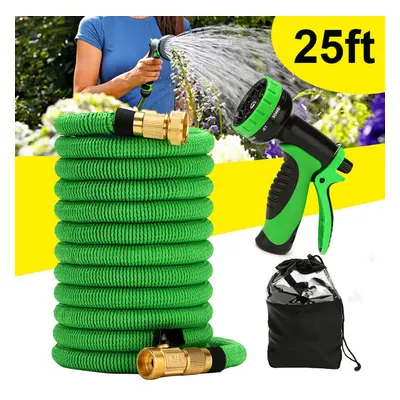 (25FT) 25-100ft Expandable Flexible Garden Water Hose Water Pipe Watering Sprayer