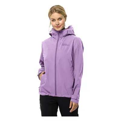 (L, Velvet) Jack Wolfskin Womens Elsberg 2.5l Waterproof Walking Hiking Hooded Jacket